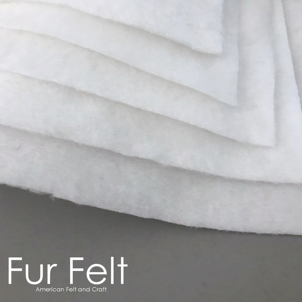 Fur Felt - White - American Felt & Craft